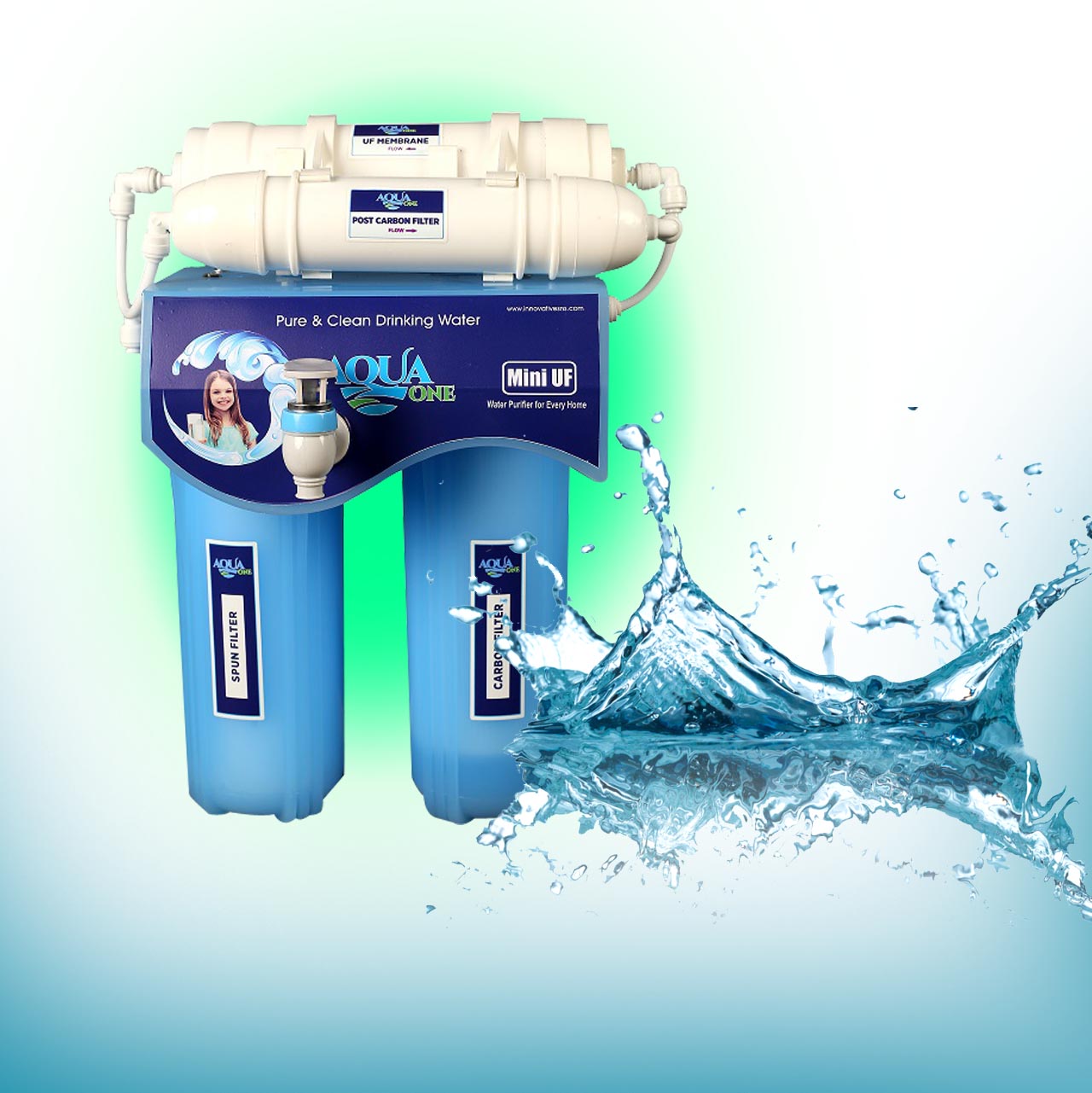 AquaOne MINI UF (Blue) Water Purifier (4 Stage) Purification Technology: Ultra Filtration (UF)